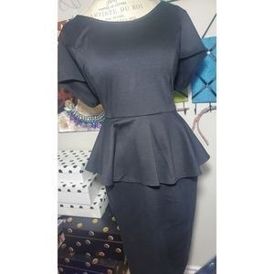 Black Peplum Dress
